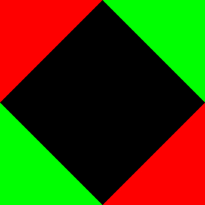 triangles in corners